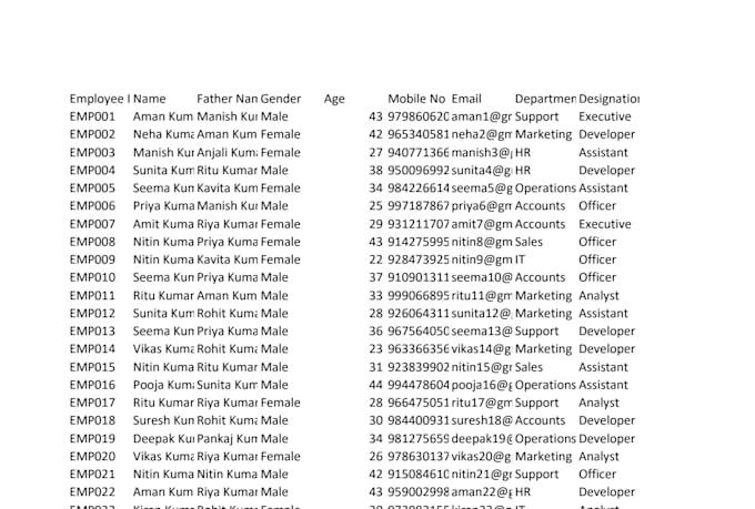do web research, data collection and data entry in excel